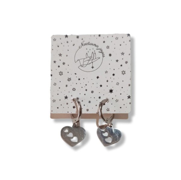 Producto - Aros acero quirúrgico con dije