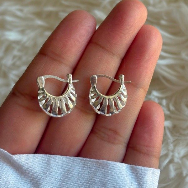 Producto - Argollas canasta caladas (cod.736)