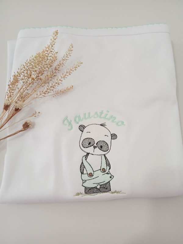 Producto - Manta panda  verde agua - 0