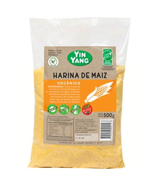 Producto - Harina de Maiz por 500gr -Yin Yang-
