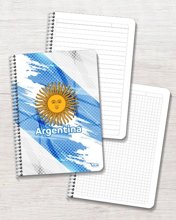 Producto - Cuaderno A5 flex ray/cuadr 60h dis. Argentina