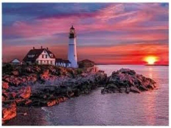 Producto - DIAMOND PAINTING 30X30 Faro de Portland Head de Rudi Reichardt