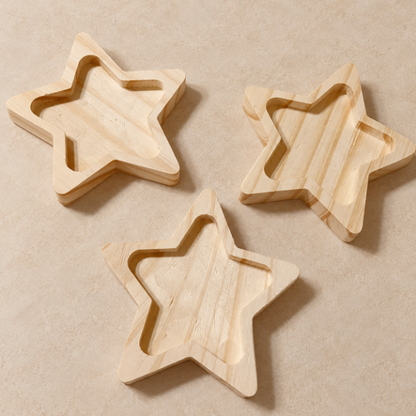 Producto - POSAVELAS ESTRELLA EN PINO