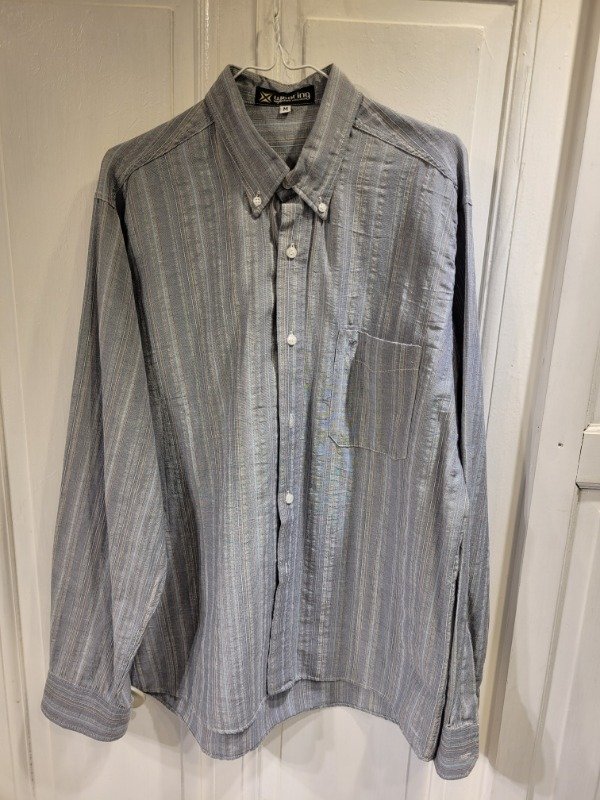 Producto - Camisa WEARING gris con rayas Talle M - PRECIO: 20X