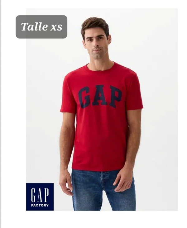 Remera manga corta gap talel xs roja