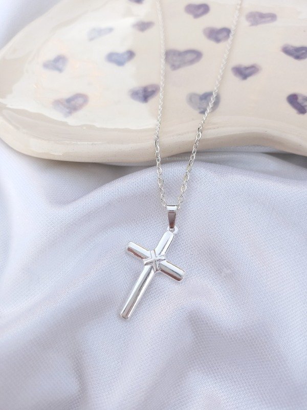 Producto - cadenita cruz white