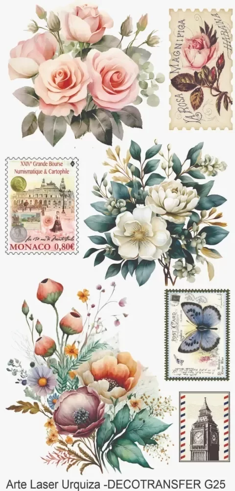 Producto - Transfer 10 x 20 cm Modelo G25 ( TEXTILES )