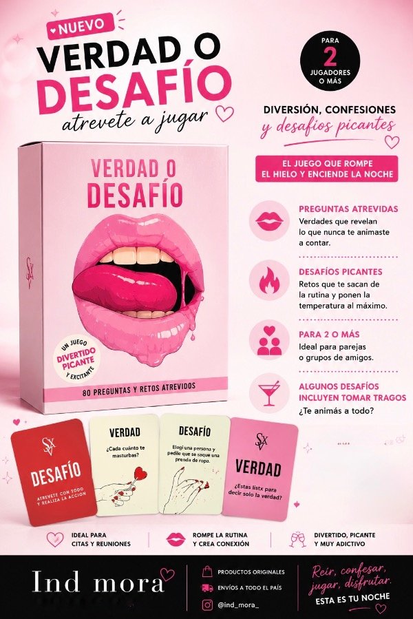 Producto - Juego de cartas/verdad o desafío