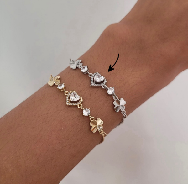 Producto - Pulsera corazón trebol