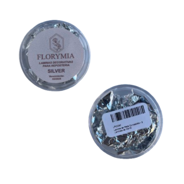 Producto - Lámina plata plateada metalizada comestible
