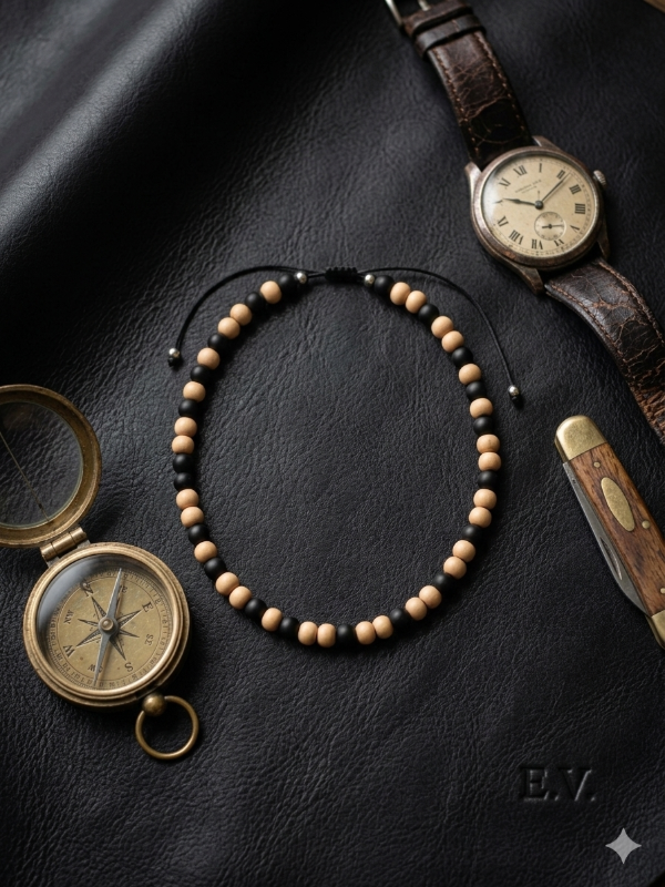 Producto - Collar onix y madera
