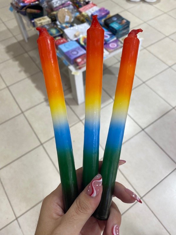 Producto - Vela 7 Colores de Parafina Larga