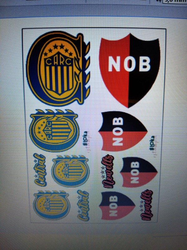 Producto - Termotransferibles 20x29cm Escudos Central / NOB