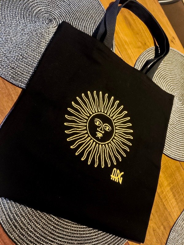 Totebag gabardina sol argentino — imagen 3