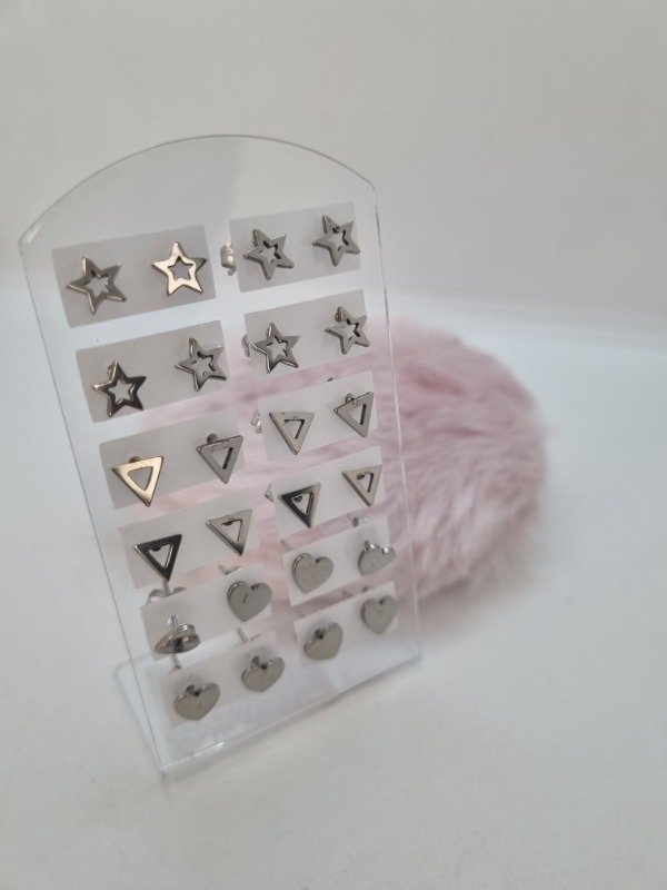 Producto - Blister x12 aros acero quirúrgico pasante forma plana