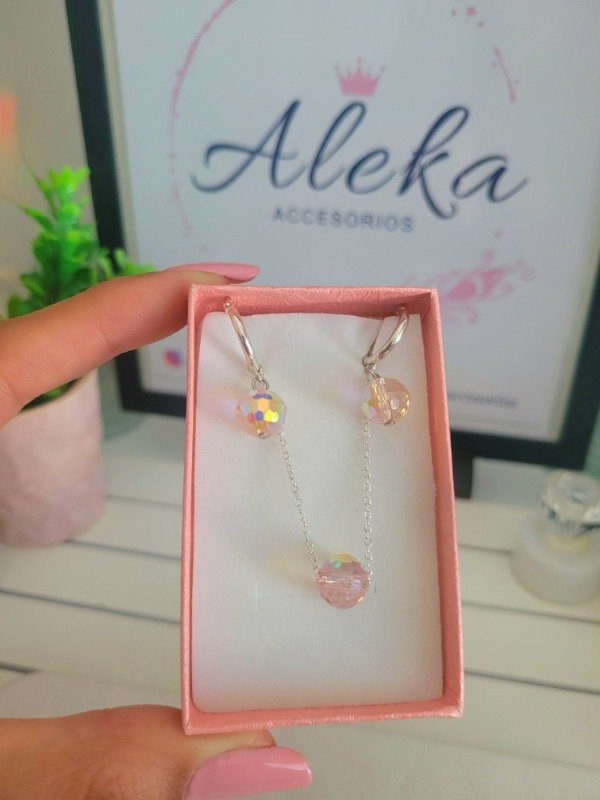 Producto - Conjunto bolita cristal de acero blanco