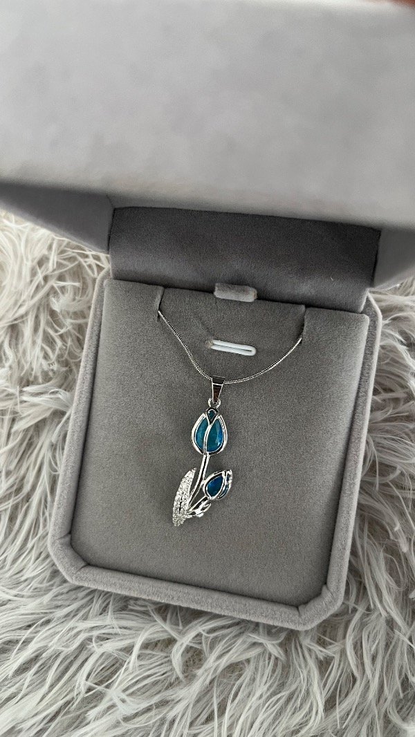 Producto - Collar Tulipán celeste - 0