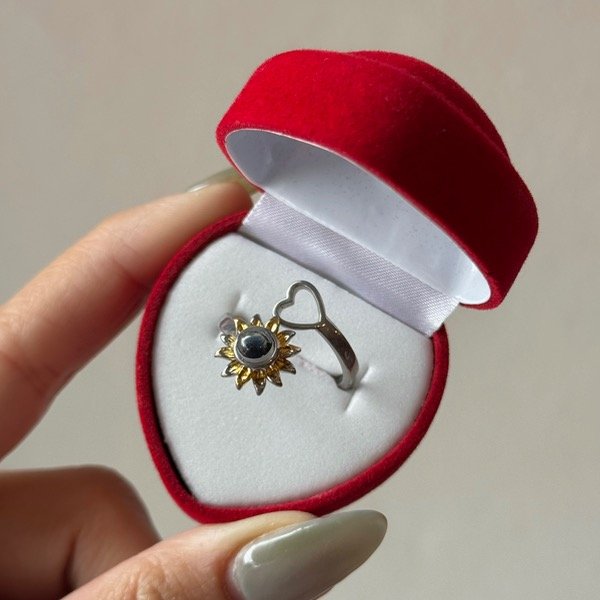 Producto - Anillo te amo en 100 idiomas flor