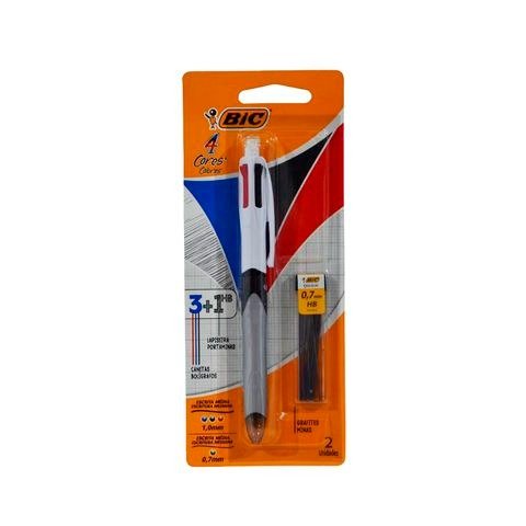 Producto - BOLIGRAFO 3 COLORES Y PORTAMINA C/ MINAS BIC