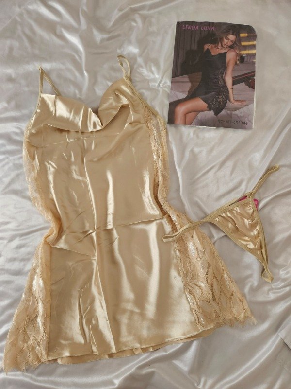 Producto - BABY DOLL SETEN CON ENCAJE AL COSTADO BEIGE (A43 B)