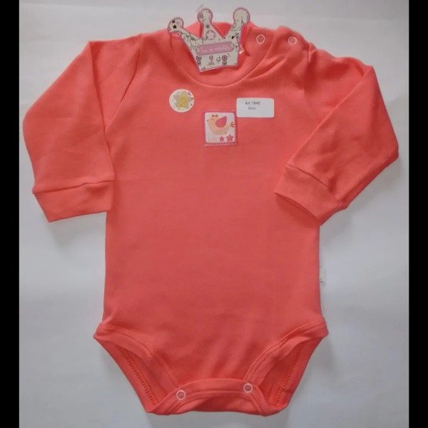 Producto - Body Nena Con Etiqueta 1/2 Polera de Algodón Manga Larga Luz de Estrellita