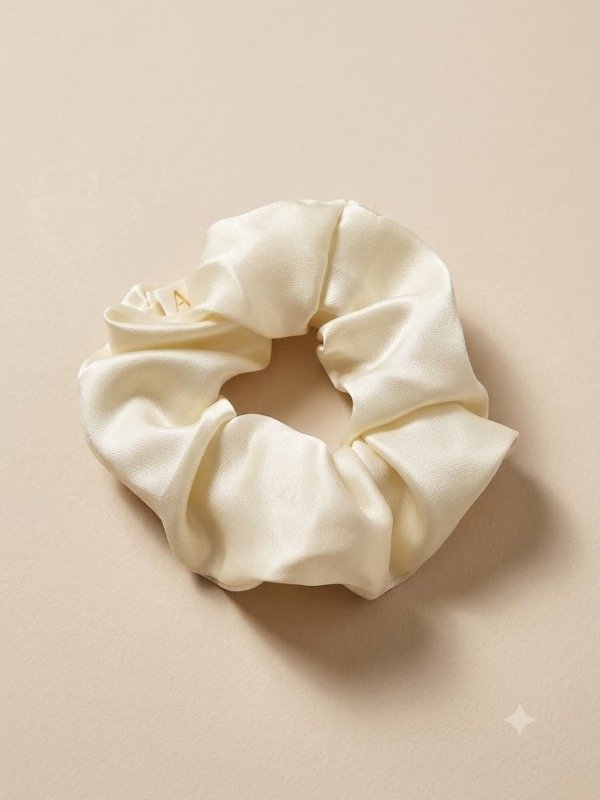 Producto - Scrunchie seda white