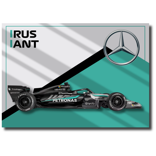 Producto - Póster Cartel de Chapa Mercedes Benz F1 2026