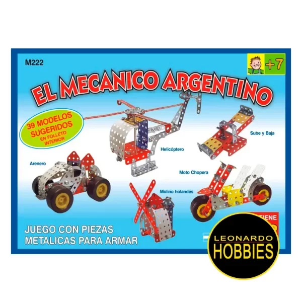 Producto - El Mecánico Argentino 222 Piezas Mecano 222
