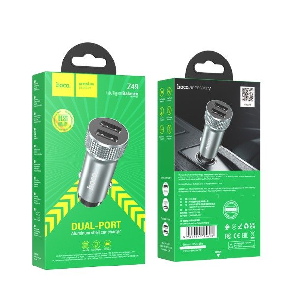 Producto - HOCO- Z49 Cargador Auto Dual Port - 0