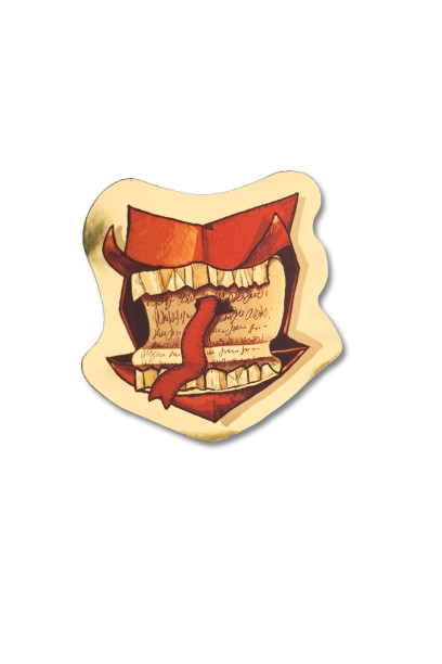 Producto - Sticker vinilo dorado "Vociferador"