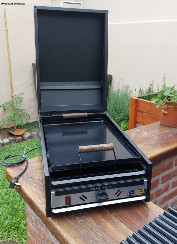 Producto - PARRILLA ELECTRICA TAS EME ENERGY GRILL CON PLANCHA y AHUMADOR
