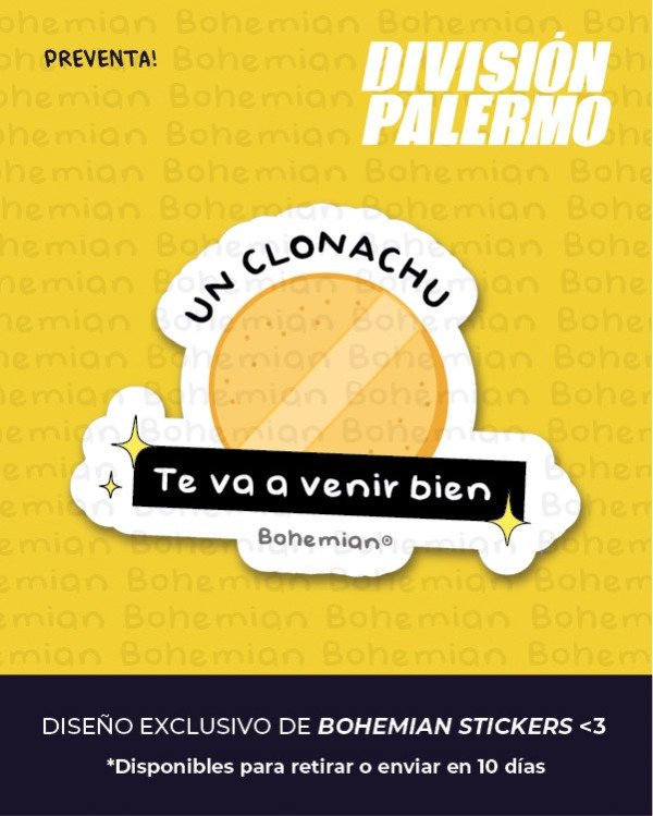 Producto - CLONACHU - Sticker individual Division Palermo