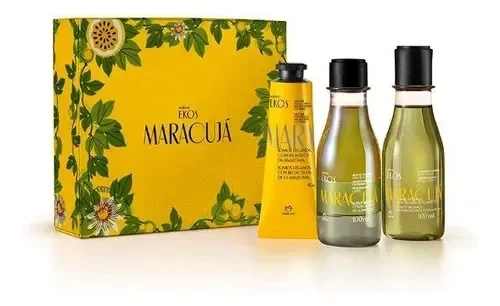 Producto - Kit De Regalo Ekos Maracuya Natura Oleo Jabon Y Crema