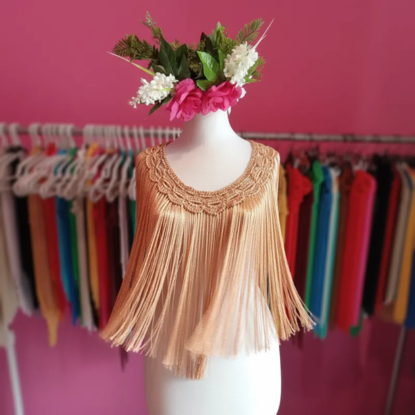 Producto - Flecos Circulares para Escote Cobre PRE VENTA