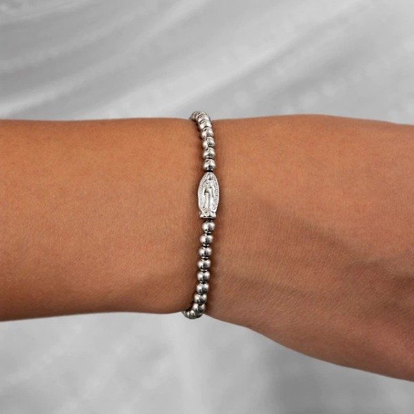 Producto - Pulsera Lupita Acero Virgen Guadalupe Salve Regina