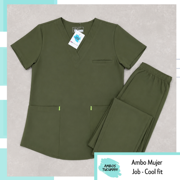 Producto - Ambo Job Verde Musgo