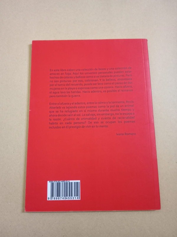 Producto - El prestigio de vivir en tu mente - Rocío Alterleib - Caleta Olivia 2018 - 1