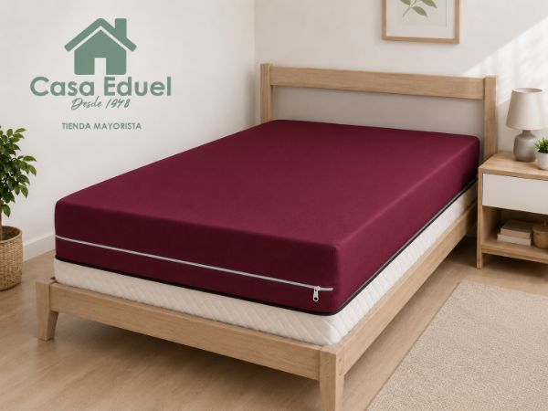Producto - Funda de Colchon Tela Microfibra c/Cierre 2 1/2 Plazas