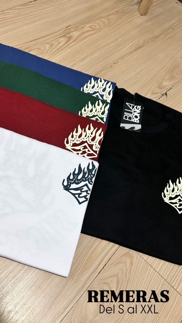 Producto - Remera mangas cortas Billabong (fuego)