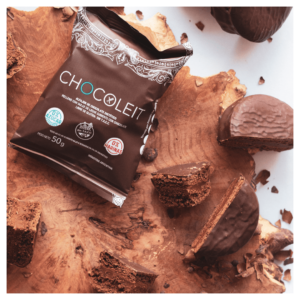 Producto - Chocoleit alfajor relleno de dulce de leche cubierto con chocolate sin azucar