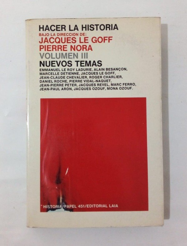 Producto - Hacer la historia Vol II - Le Goff Nora - Laia 1979