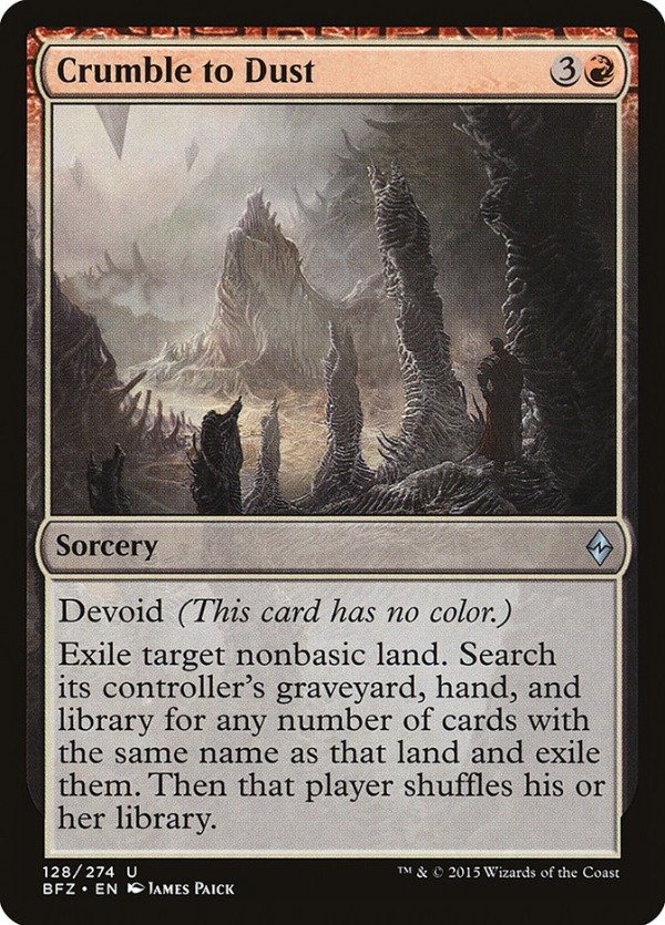 Producto - Crumble to Dust  Battle for Zendikar