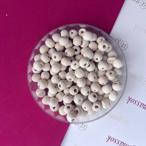 Producto - Bolita madera cruda 10mm