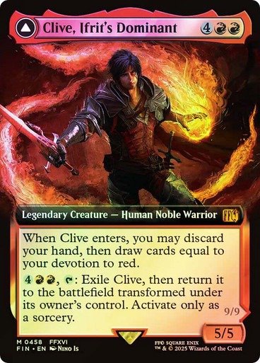 Producto - Clive, Ifrit's Dominant // Ifrit, Warden of Inferno (Extended Art Foil)