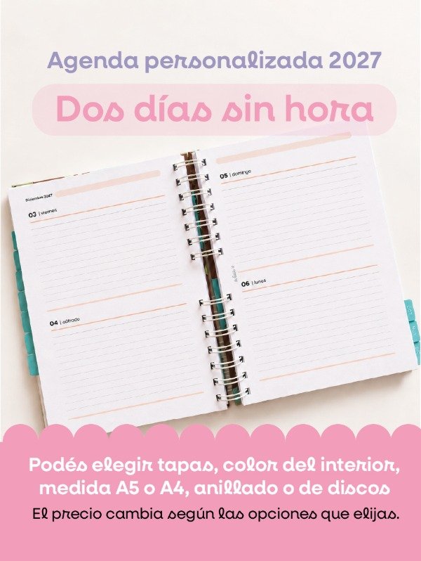 Producto - Agenda 2027 - Dos días por hoja sin hora - Horizontal - 0