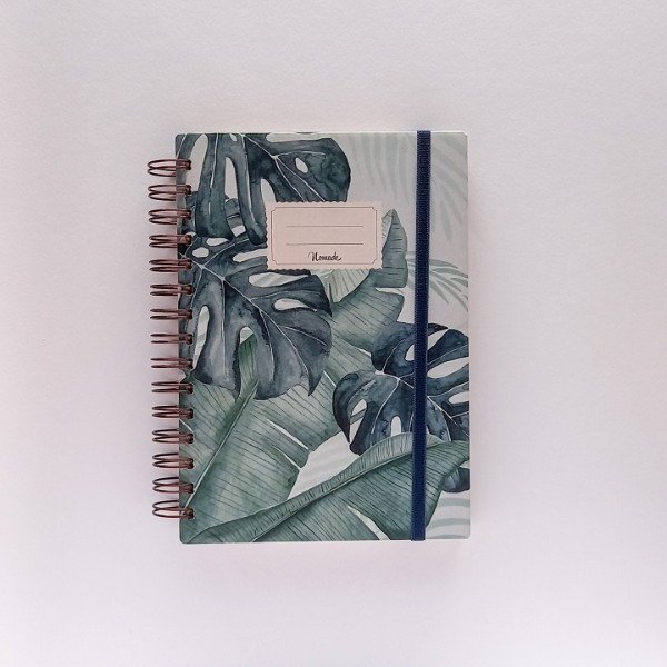 Producto - Agenda 2026 Anillada a5 (15x21cm) Dos días por página - Monsteras