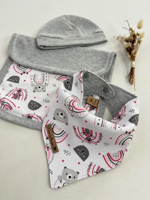 Producto - Set arcoíris rosa y gris