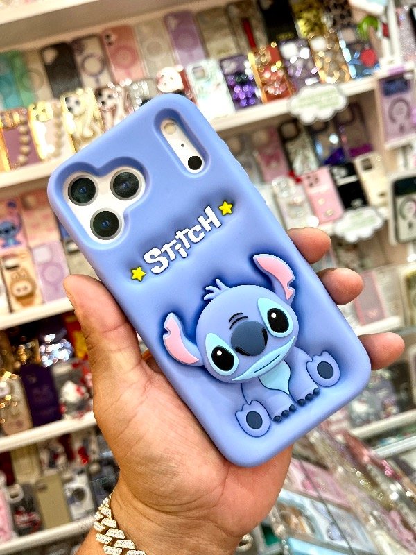 Producto - Funda Silicona Stitch con Pop IPhone 17/ 17 air / 17 pro/ 17 pro max