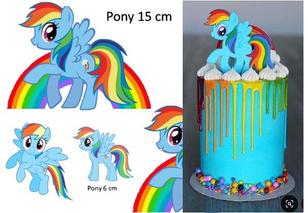 Producto - LAMINA PONY CELESTE ARCOIRIS