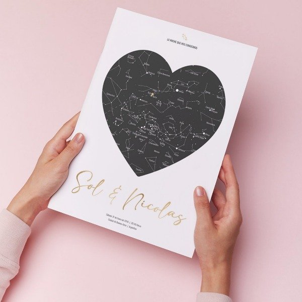 Producto - Mapa Estelar Heart Lovers Digital